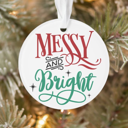 Messy en Bright | Funny Festive-kerstmis Ornament (Boom)