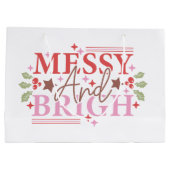 Messy en helder kerstcadeau gepersonaliseerd groot cadeauzakje (Achterkant)