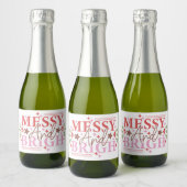 Messy en Helder Kerstcadeau Sparkling Wijnetiket (Flessen)
