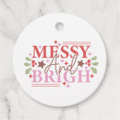 Messy en Heldere Kerstmis Bedankjes Labels (Voorkant)