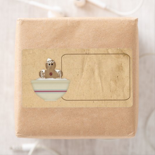 Messy Gingerbread Man Label (Insitu)