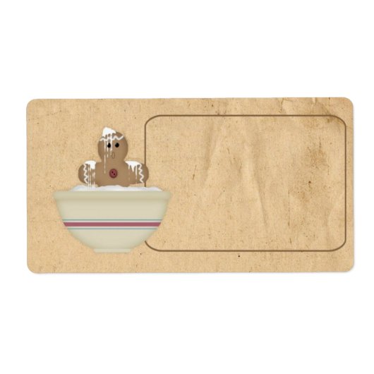 Messy Gingerbread Man Label (Voorkant)