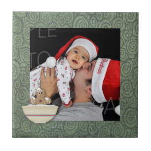 Messy Gingerbrood Man Custom Holiday Foto Tegel Tegeltje