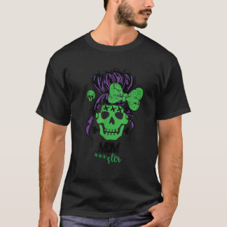 Messy Hair Bun Monster T-shirt