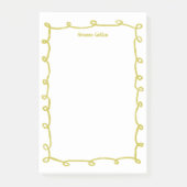 Messy Loops Doodle Lijst CUSTOM NAME Notitieblok Post-it® Notes (Voorkant)