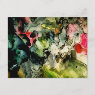 Messy Palette Cool Abstract Patroon Briefkaart