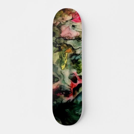 Messy Palette Cool Abstract Patroon Skateboard (Voorkant)