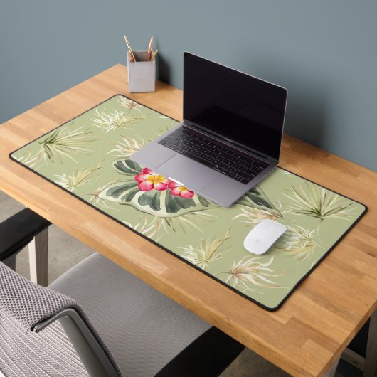 Messy Palm Tri-Color met Bloemen Bureaumat (Kantoor 2)