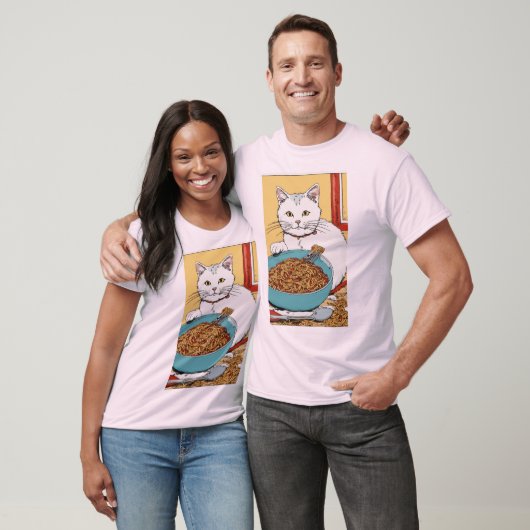 Messy Spaghetti Cat - Design T-Shirt Inspiré Hergé (Unisexe)