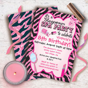 Mesuepover Spa Birthday Party Invitations Kaart