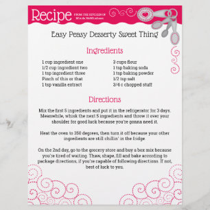 Mesurer cuillères coeur menu recette flyer