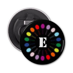Met aangepaste monogram Tennis-rackets Button Flesopener