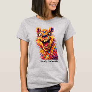 🐶Met aangepaste tekst, “Doller Optimistisch” Lam T-shirt