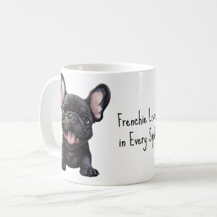 Met aangepaste tekst, 🐶Frenchie puppy Koffiemok