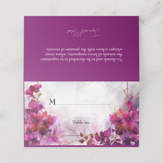 💍Met aangepaste tekst Fuchsia Enchantment Waterve (Buitenkant ongevouwen)