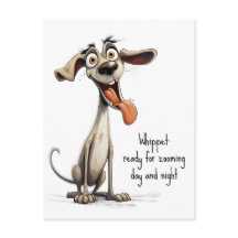 Met aangepaste tekst, 🐶gekke 🤪 whippet