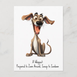 Met aangepaste tekst, 🐶gekke 🤪 whippet briefkaart