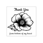 Met aangepaste tekst papaver bloem 	rubberstempel (Afrduk)