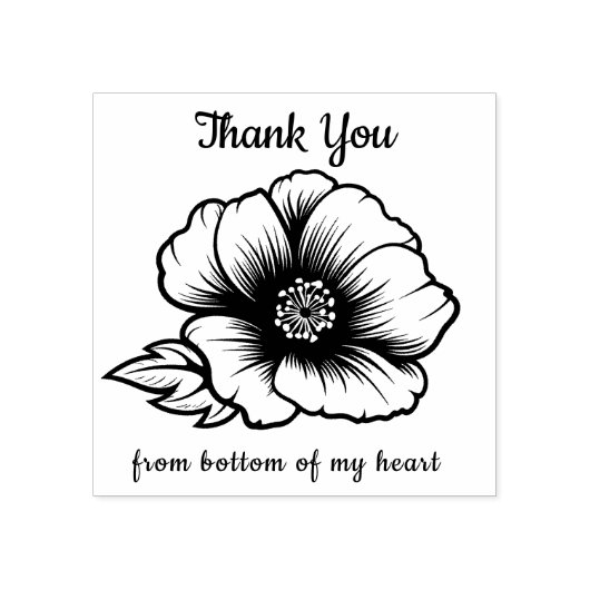 Met aangepaste tekst papaver bloem 	rubberstempel (Afrduk)