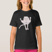 Met acrobatie springende witte atlete kat T-Shirt (Voorkant)