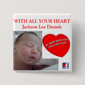 MET AL JE HEART Jackson Lee Daniels Vierkante Button 5,1 Cm