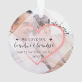 Met al ons hart houden we van grootouders Kerstmis Ornament (achterkant)