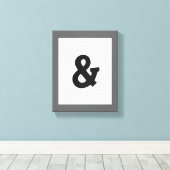 met ampersand omwikkeld canvas vet zwart-wit afdruk (Insitu (Houten vloer))