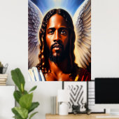 Met Angel Wings Christelijk Poster (Thuiskantoor)