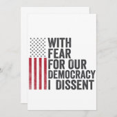 Met angst voor onze democratie stem ik tegen Ameri Kaart (Voorkant / Achterkant)