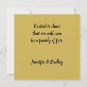 met Baby van Triplets Yellow Rose Kaart (Achterkant)