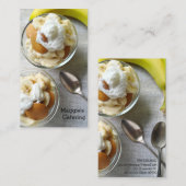 Met bananen en koekjes vervaardigde panden visitekaartje (Voorkant / Achterkant)