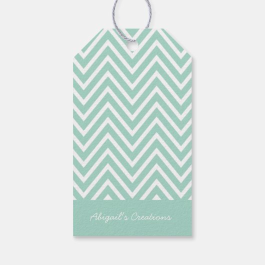 MET BEDANKT LABEL modern chevron eenvoudige koele Cadeaulabel (Achterkant)