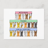 Met Bedankt voor al uw hulp Briefkaart (Voorkant)