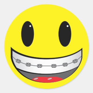 met beugels ronde sticker