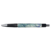 Met & Blauwe Tint Marmeren Print Pen (Voorkant)