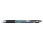 Met & Blauwe Tint Marmeren Print Pen (Achterkant)