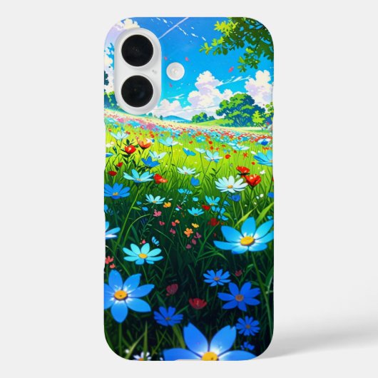 met bloemen gevulde lenteweide Case-Mate iPhone case (Achterkant)