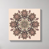 met bloemmandala omwikkeld canvas (Voorkant)
