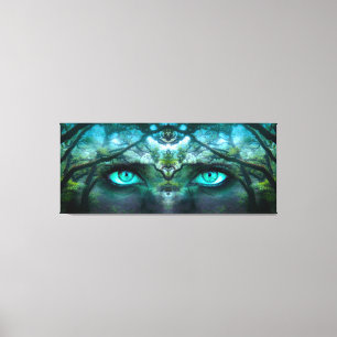 met bos bekleed canvas afdruk