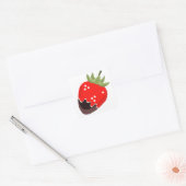 Met chocolade bedekte aardbeien vierkante sticker (Envelop)