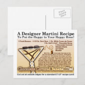 Met chocolade bedekte Banana Martini Recept Briefk Briefkaart (Voorkant / Achterkant)