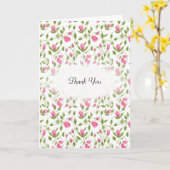 Met dank aan de roze rozen kaart (Gele Bloem)