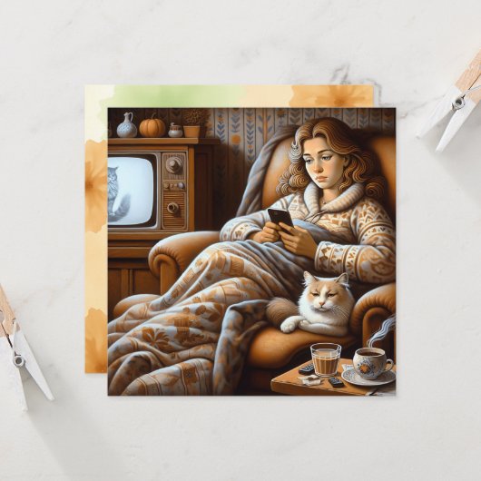 Met dank aan een online vriend | chronisch ziek kaart (Voorkant / Achterkant in situ)