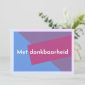 "Met dankbaarheid" Bedankkaart (Staand voorkant)