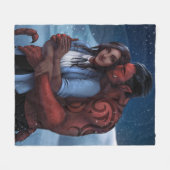 Met de Alien Warlord Throw Fleece Deken (Voorkant (Horizontaal))