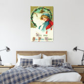 Met de beste gemoedsscène uit het nieuwjaar canvas afdruk (Insitu (Slaapkamer))