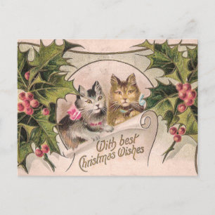 "Met de beste kerstwensen" Victoriaans Briefkaart