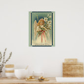 Met de beste paasmoes, engel, poster (Keuken)