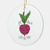 Met de biet keramisch ornament (Links)