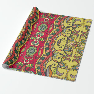 Met de decoratieve hand getekend naadloos patroon. cadeaupapier